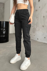 Women Cotton Cargo - Black