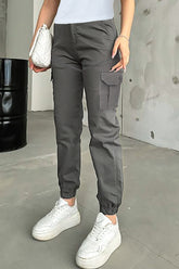 Women Cotton Cargo - Dark Grey