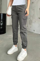 Women Cotton Cargo - Dark Grey