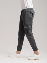 Six Pocket Fleece Cargo Trouser - Steel Grey - wearup.store
