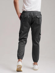 Six Pocket Fleece Cargo Trouser - Steel Grey - wearup.store