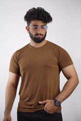 Poplin Cool T-Shirt - Brown