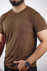 Poplin Cool T-Shirt - Brown