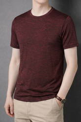 Textured T-Shirt - Maroon