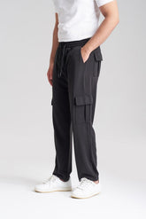 6 Pocket Loose Trouser - Black - Drizzle.pk