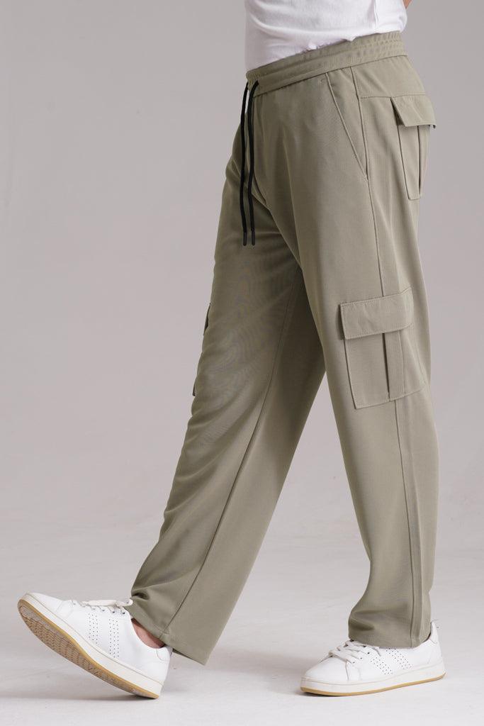 6 Pocket Loose Trouser - Mint - Drizzle.pk