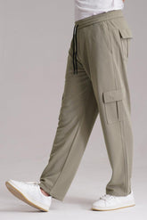 6 Pocket Loose Trouser - Mint - Drizzle.pk