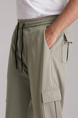 6 Pocket Loose Trouser - Mint - Drizzle.pk