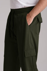 6 Pocket Loose Trouser - Olive - Drizzle.pk