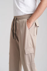 6 Pocket Loose Trouser - Skin - Drizzle.pk