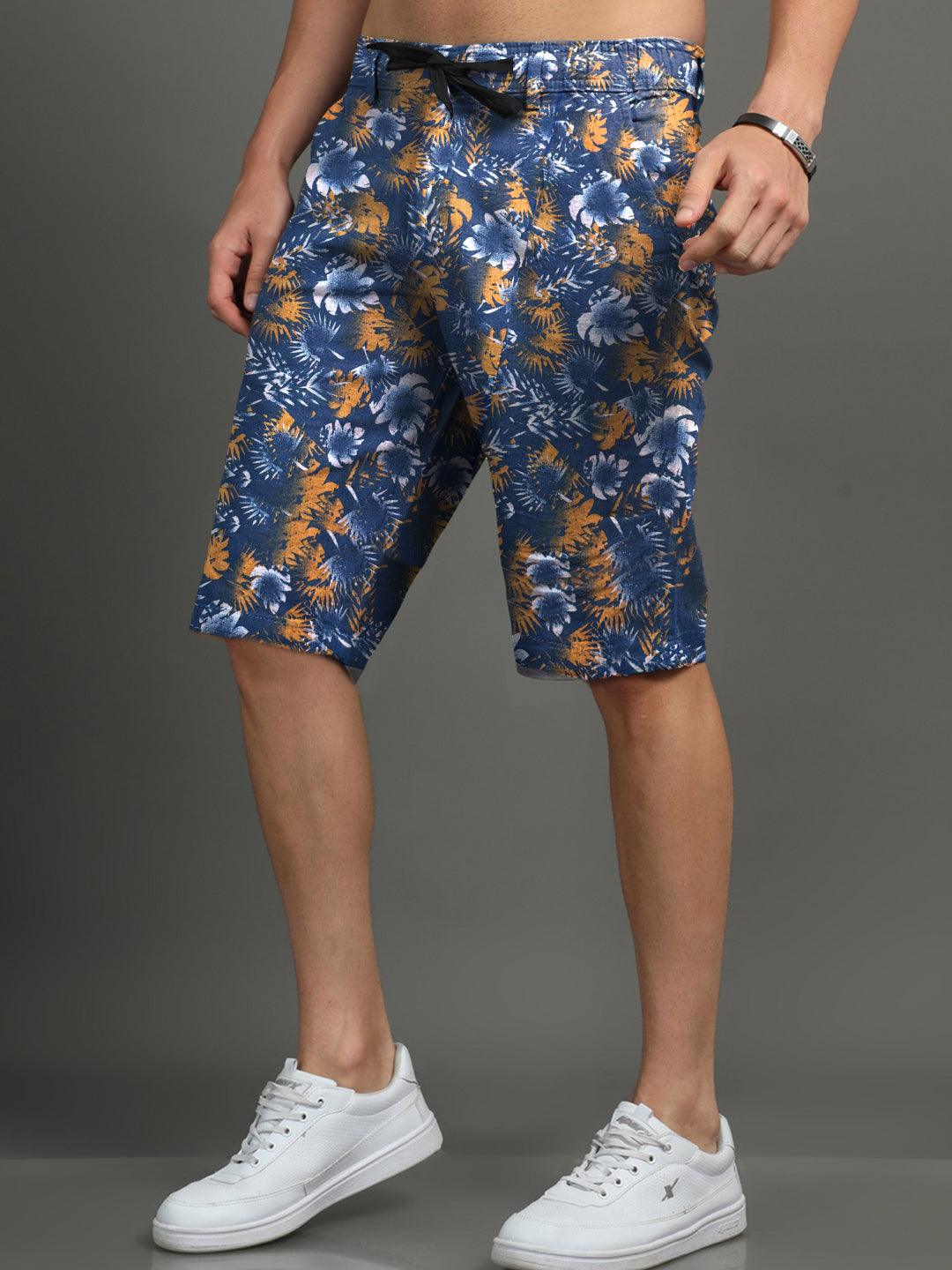 Cotton Shorts - Floral Pattern - Drizzle.pk