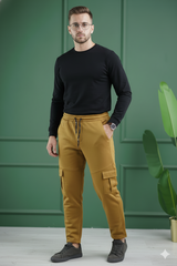 Six Pocket Loose Fleece Trouser - Mustard