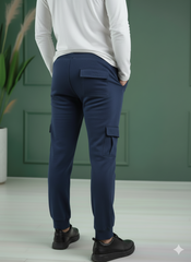 Six Pocket Loose Fleece Trouser - Navy