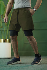 Imported Compression Shorts - Olive