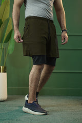 Imported Compression Shorts - Olive