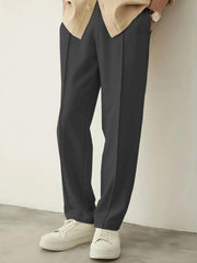 Plain Stripe-Line Jogger - Charcoal Grey - Drizzle.pk