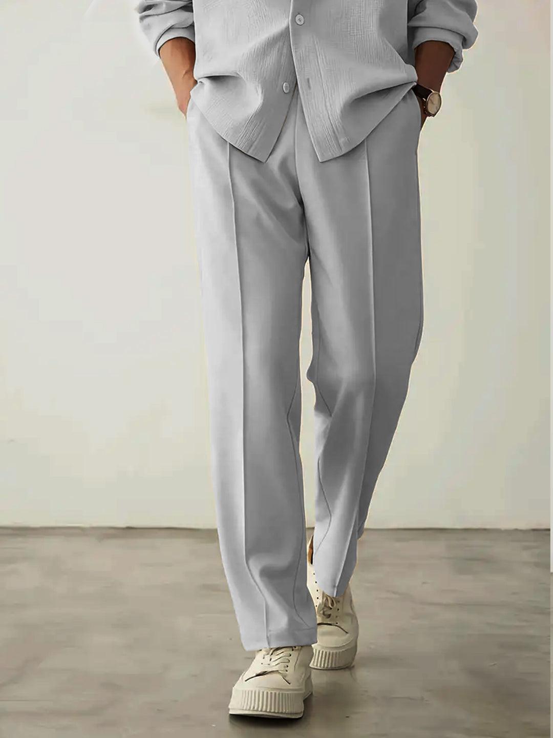 Plain Stripe-Line Jogger - Grey - Drizzle.pk