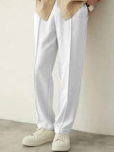 Plain Stripe-Line Jogger - White - Drizzle.pk