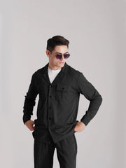 Premium Co-Ord Set Full Sleeve - Black - Drizzle.pk