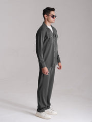 Premium Co-Ord Set Full Sleeve - Grey - Drizzle.pk