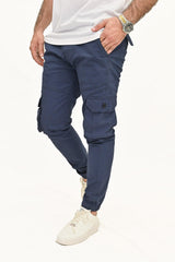 Stretchable Cotton Cargo - Blue - Drizzle.pk