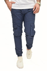 Stretchable Cotton Cargo - Blue - Drizzle.pk