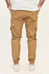 Stretchable Cotton Cargo - Camel - Drizzle.pk