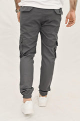 Stretchable Cotton Cargo - Dark Grey - Drizzle.pk
