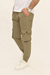 Stretchable Cotton Cargo - Green - Drizzle.pk