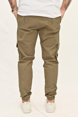 Stretchable Cotton Cargo - Green - Drizzle.pk