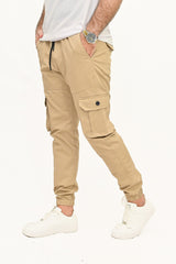 Stretchable Cotton Cargo - Skin - Drizzle.pk