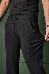 Poplin Straight Fit Trouser - Black