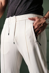 Poplin Straight Fit Trouser - Off White
