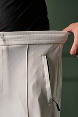 Poplin Straight Fit Trouser - Off White