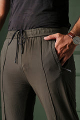 Poplin Straight Fit Trouser - Olive