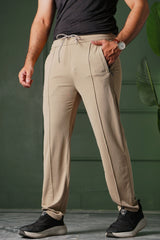 Poplin Straight Fit Trouser - Skin