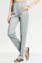 Women Stripe-Line Jogger - Grey - Drizzle.pk