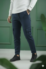 Six Pocket Loose Fleece Trouser - Navy