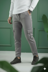 Six Pocket Loose Fleece Trouser - Grey