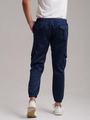 Six Pocket Fleece Cargo Trouser - Navy - wearup.store