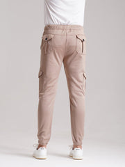Six Pocket Fleece Cargo Trouser - Beige - wearup.store