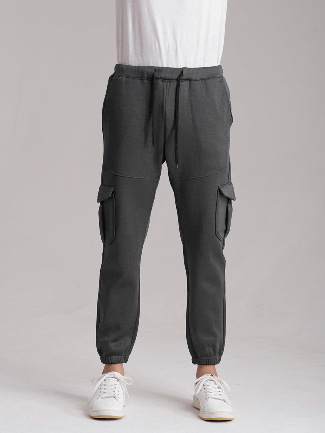 Six Pocket Fleece Cargo Trouser - Steel Grey - wearup.store