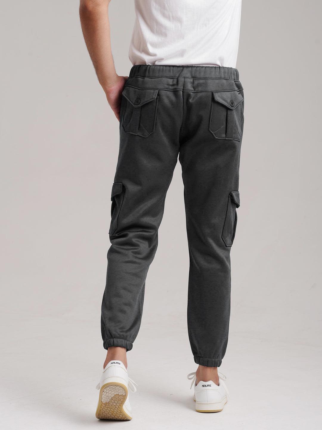 Six Pocket Fleece Cargo Trouser - Steel Grey - wearup.store