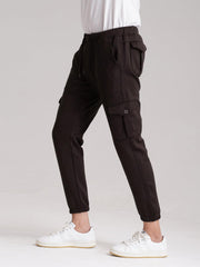 Six Pocket Fleece Cargo Trouser - Brown - wearup.store