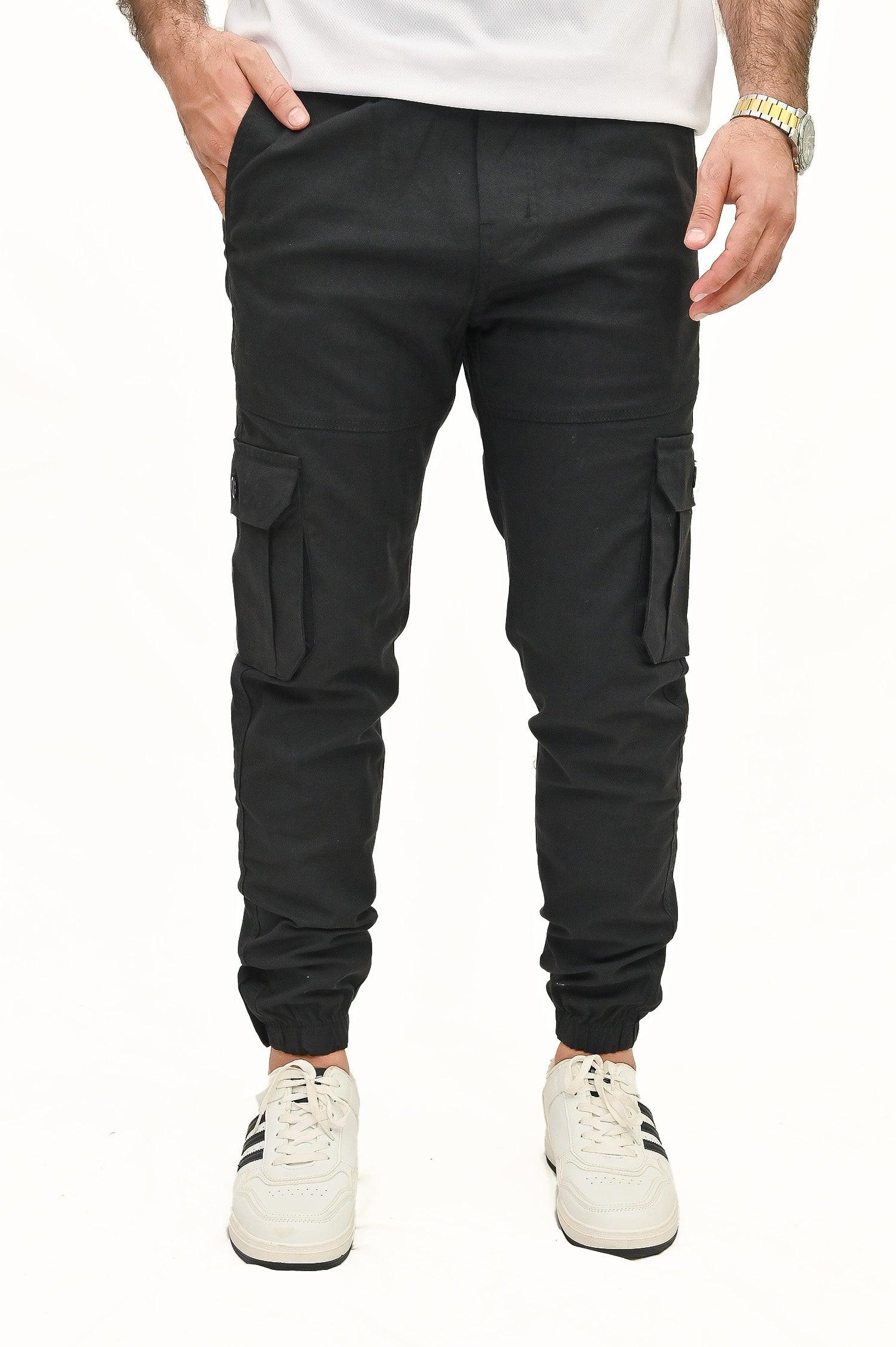 Stretchable Cotton Cargo - Black