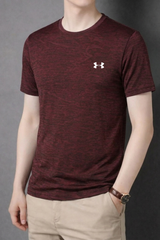 UA Textured T-Shirt - Maroon