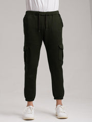 Six Pocket Fleece Cargo Trouser - Olive Green - wearup.store
