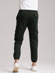 Six Pocket Fleece Cargo Trouser - Olive Green - wearup.store