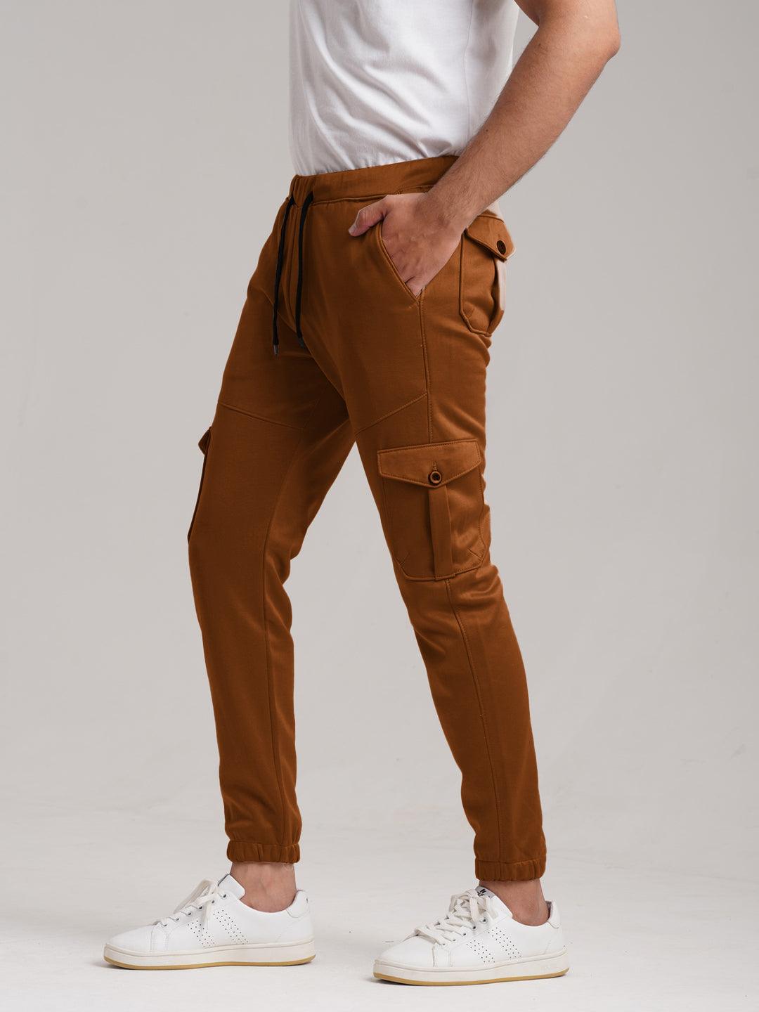 Six Pocket Fleece Cargo Trouser - Mustard - wearup.store