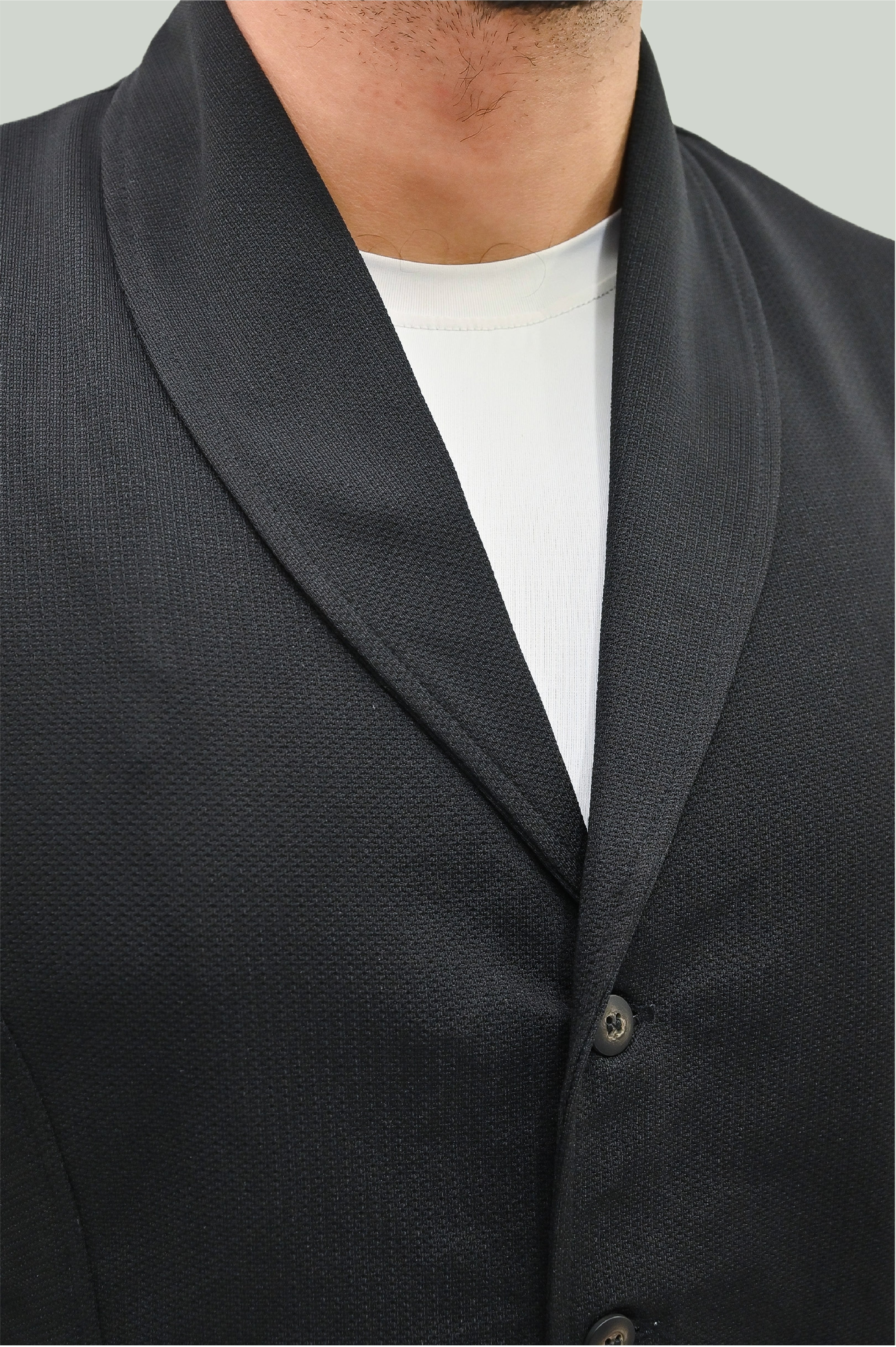 Premium Co-Ord Set Half Sleeve (Round Collar) - Black